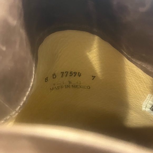 Frye Jane over the knee or cuffed leather boots brown size 8 Made in Mexico - Picture 12 of 14